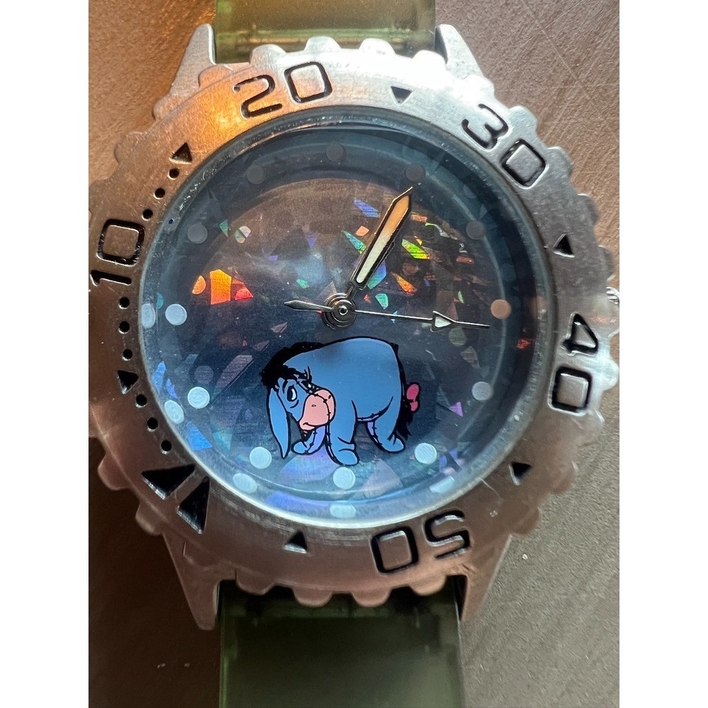 Disney Store Eeyore Watch Vintage Style Holographic Dial Pooh NEEDS BATTERY